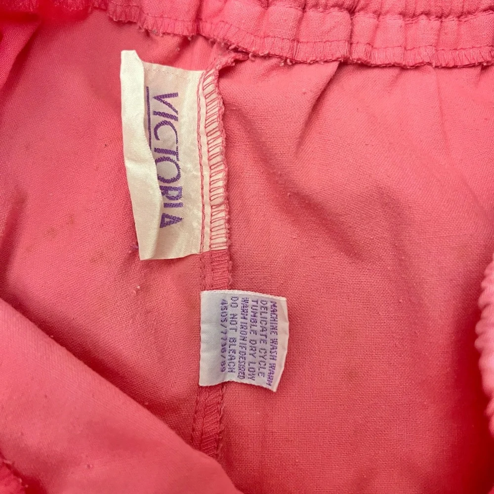 Victoria Harbor Vintage 80s 90s Pink White Stripe Pull On Shorts Sz M As‎ Is